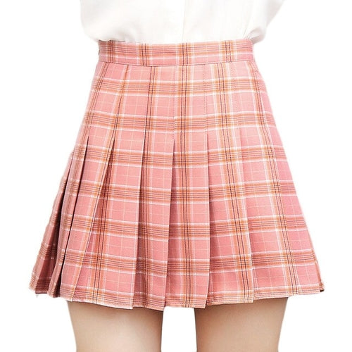 Load image into Gallery viewer, Plaid Sweet Pleated Skirts Preppy faldas A
