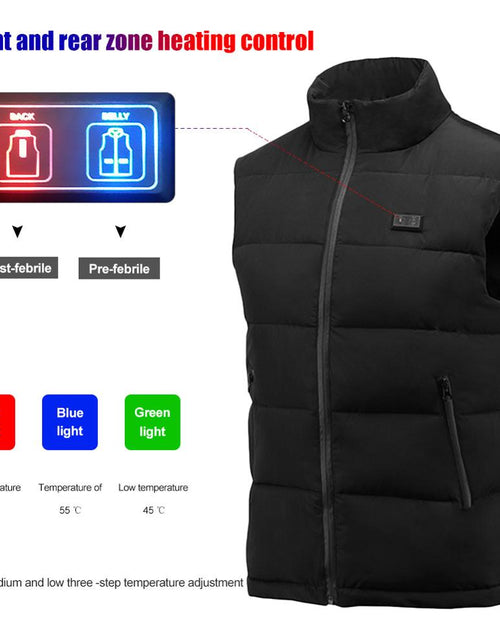Load image into Gallery viewer, USB Charging Electric Heated Body Warmer Down Vest
